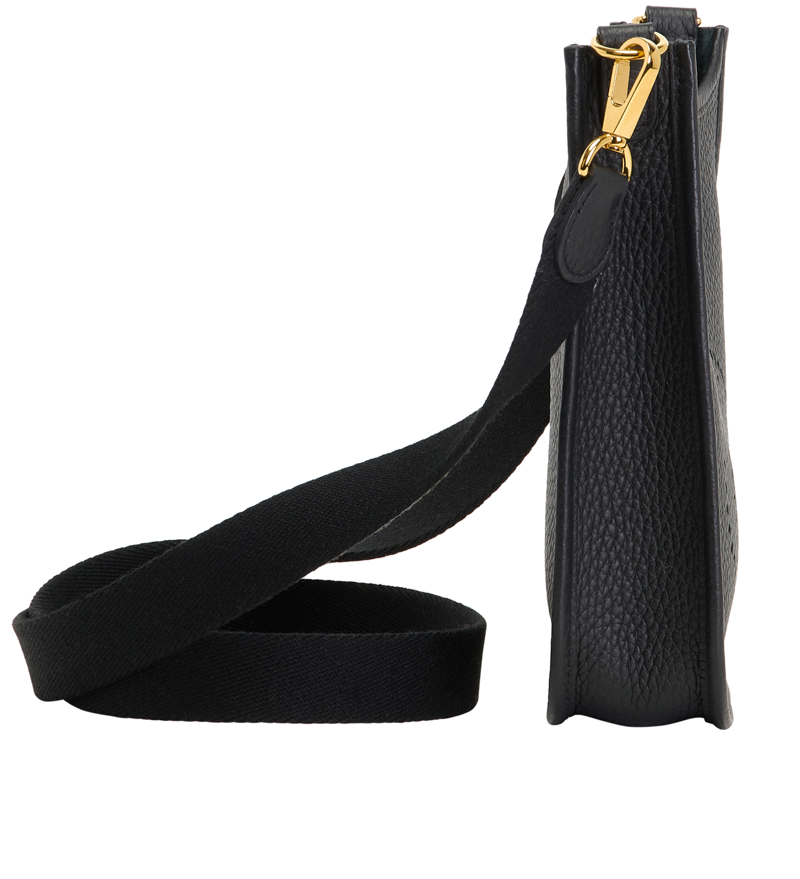 Mini Evelyne 16 In Taurillon Clemence Noir, &pound;2,200, Handbags, Black, Leather, Side view